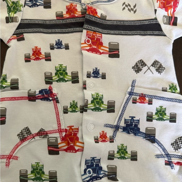 Kissy Kissy Multicolor Race Car Baby Onesie - Picture 3 of 3